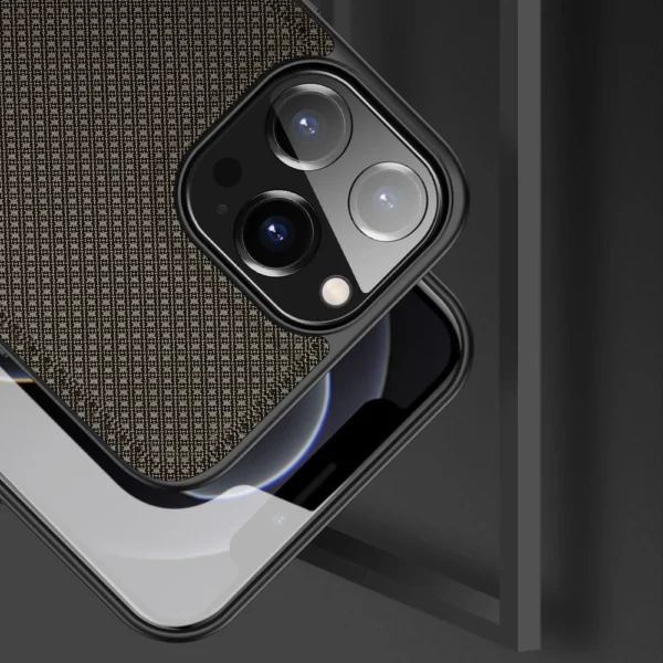 Dux Ducis Fino case covered with nylon material for iPhone 13 Pro Max greeneng