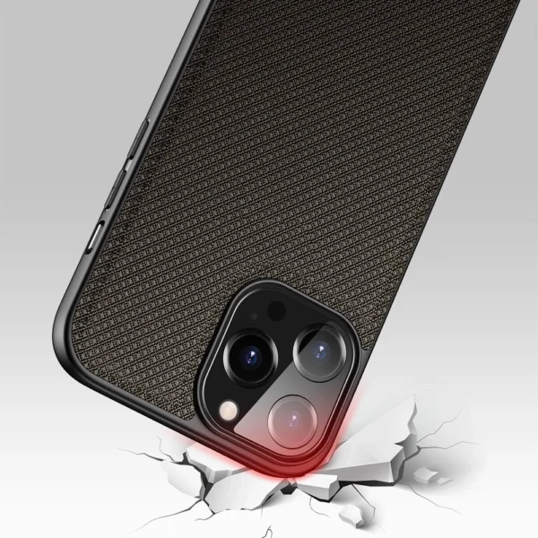 Dux Ducis Fino case covered with nylon material for iPhone 13 Pro Max greeneng