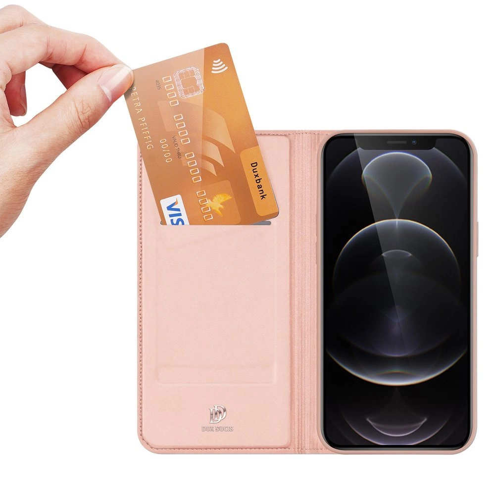 74024_2 Dux Ducis Skin Pro Bookcase type case for iPhone 13 Pro pinkeng