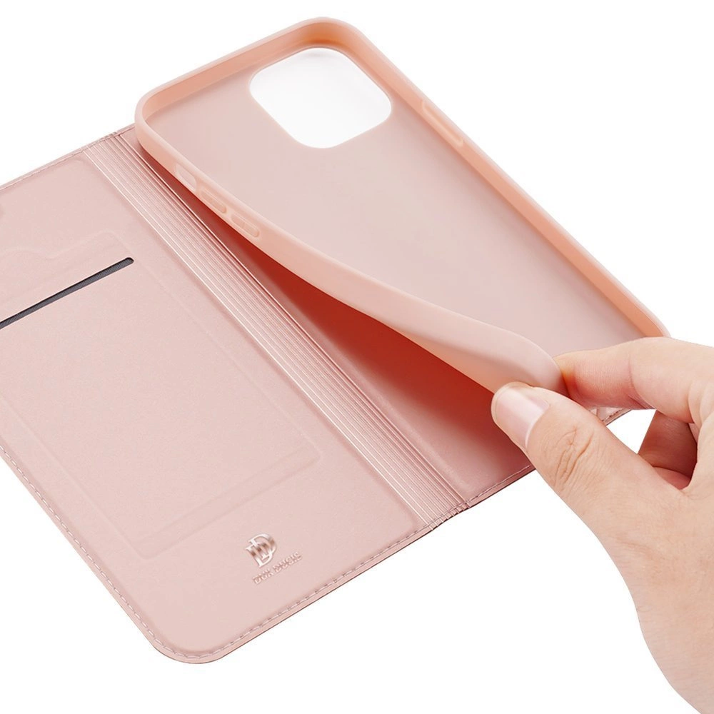 74024_8 Dux Ducis Skin Pro Bookcase type case for iPhone 13 Pro pinkeng