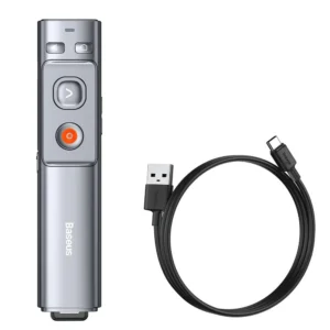 Baseus Orange Dot wireless laser pointer for presentations - gray (with battery)eng