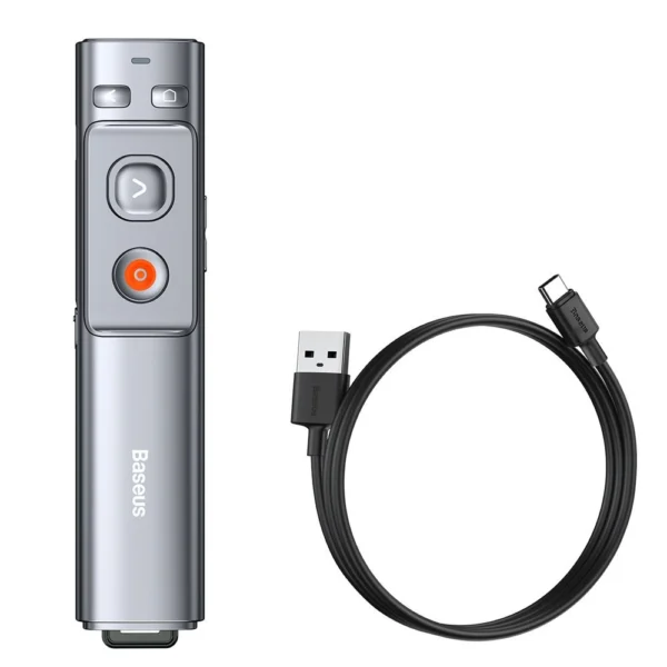 Baseus Orange Dot wireless laser pointer for presentations - gray (with battery)eng