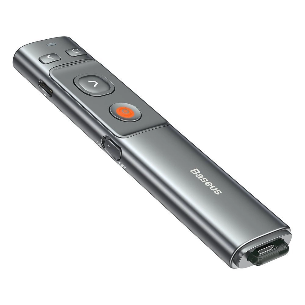 Baseus Orange Dot wireless laser pointer for presentations - gray (with battery)eng
