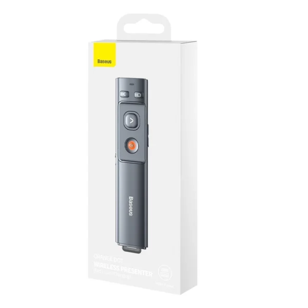 Baseus Orange Dot wireless laser pointer for presentations - gray (with battery)eng