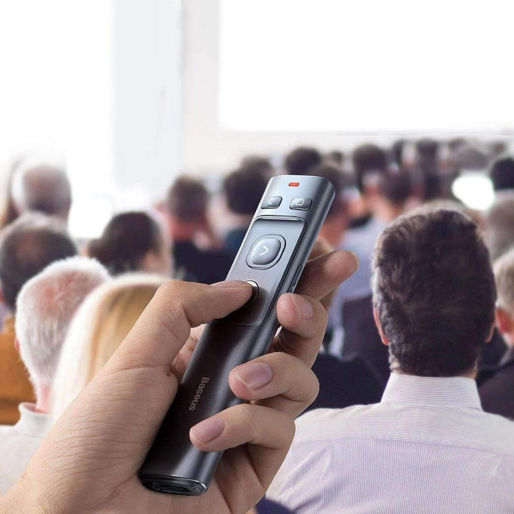 Baseus Orange Dot wireless laser pointer for presentations - gray (with battery)eng