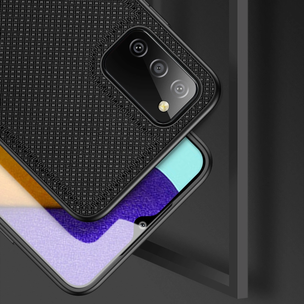 Dux Ducis Fino case covered with nylon material for Samsung Galaxy A03s blackeng