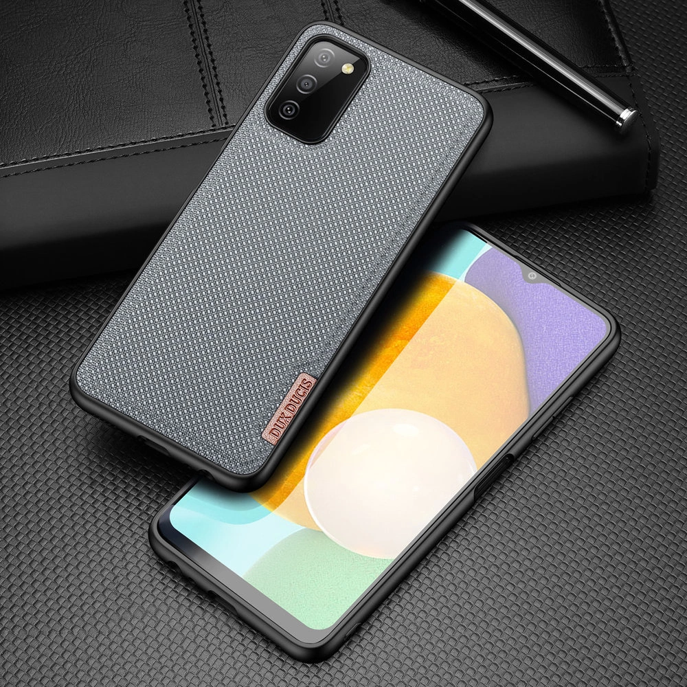 Dux Ducis Fino case covered with nylon material for Samsung Galaxy A03s grayeng