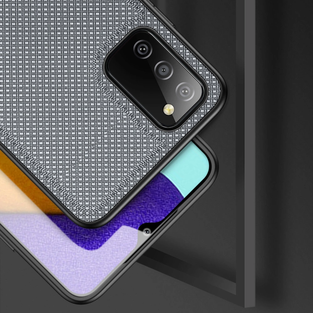 Dux Ducis Fino case covered with nylon material for Samsung Galaxy A03s grayeng