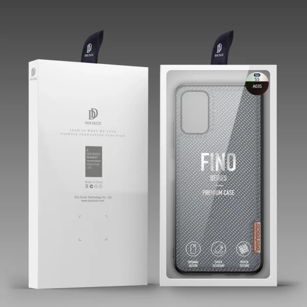 Dux Ducis Fino case covered with nylon material for Samsung Galaxy A03s grayeng