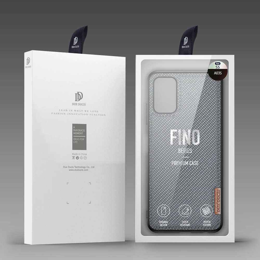 Dux Ducis Fino case covered with nylon material for Samsung Galaxy A03s grayeng
