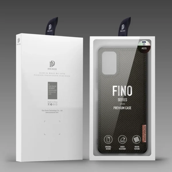 Dux Ducis Fino case covered with nylon material for Samsung Galaxy A03s greeneng
