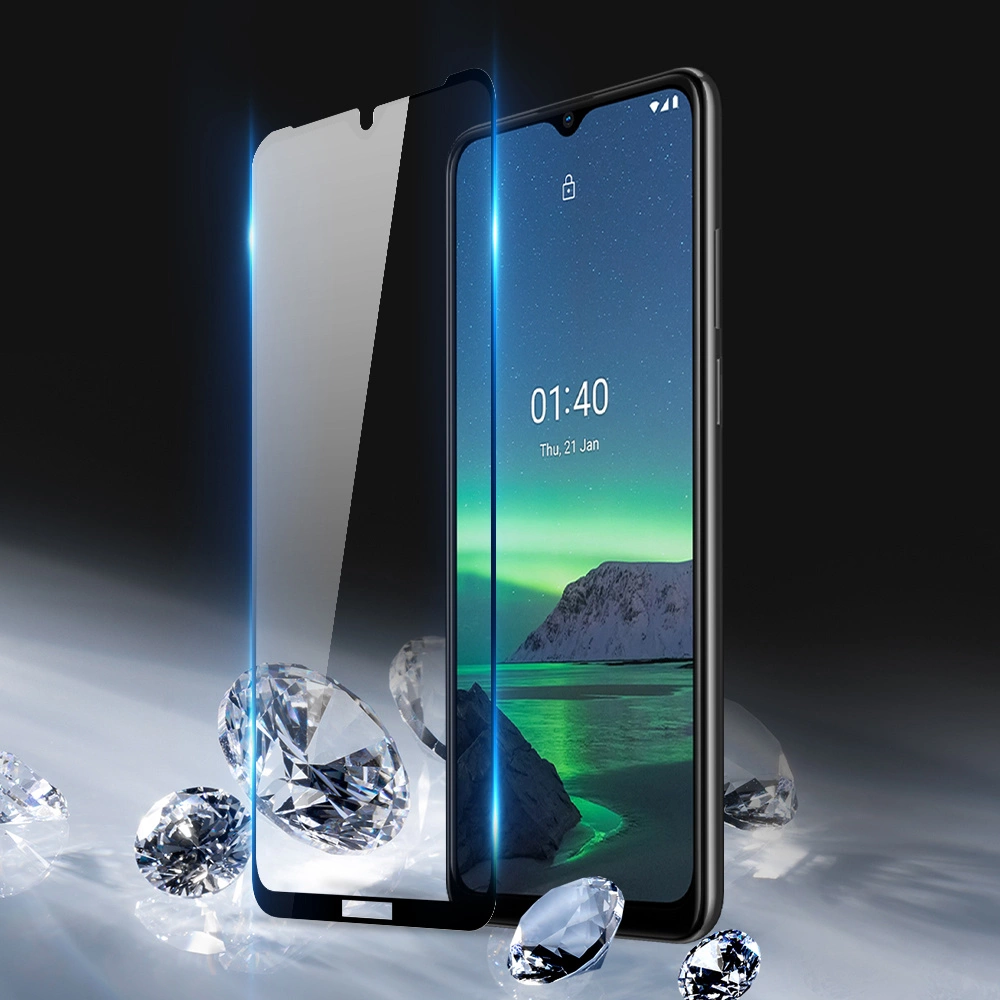 Dux Ducis 10D Tempered Glass Tough Screen Protector Full Coveraged with Frame for Nokia 1.4 transparent (case friendly)eng