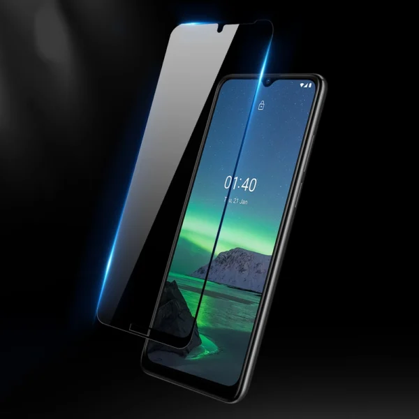 Dux Ducis 10D Tempered Glass Tough Screen Protector Full Coveraged with Frame for Nokia 1.4 transparent (case friendly)eng