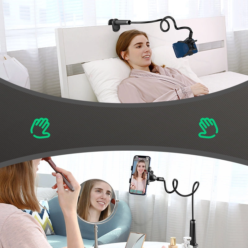 Ugreen universal holder stand phone holder tablet (up to 12cm wide) tripod lazy holder with flexible arm white (30488 LP113)eng