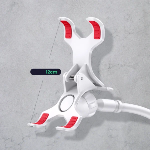 Ugreen universal holder stand phone holder tablet (up to 12cm wide) tripod lazy holder with flexible arm white (30488 LP113)eng