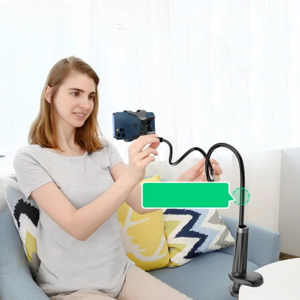 Ugreen universal holder stand phone holder tablet (up to 12cm wide) tripod lazy holder with flexible arm white (30488 LP113)eng