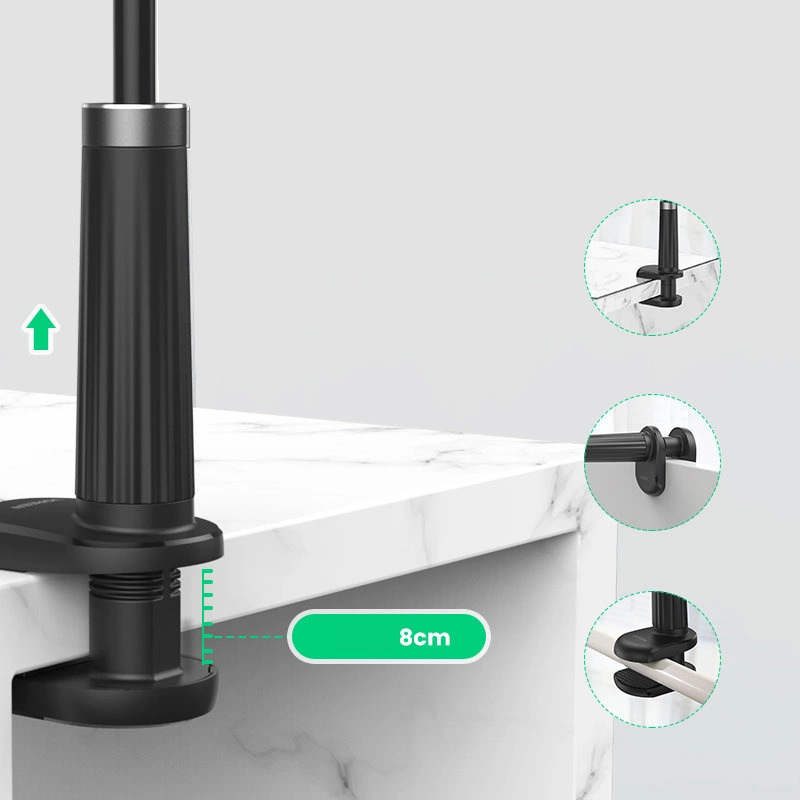 Ugreen universal holder stand phone holder tablet (up to 12cm wide) tripod lazy holder with flexible arm white (30488 LP113)eng