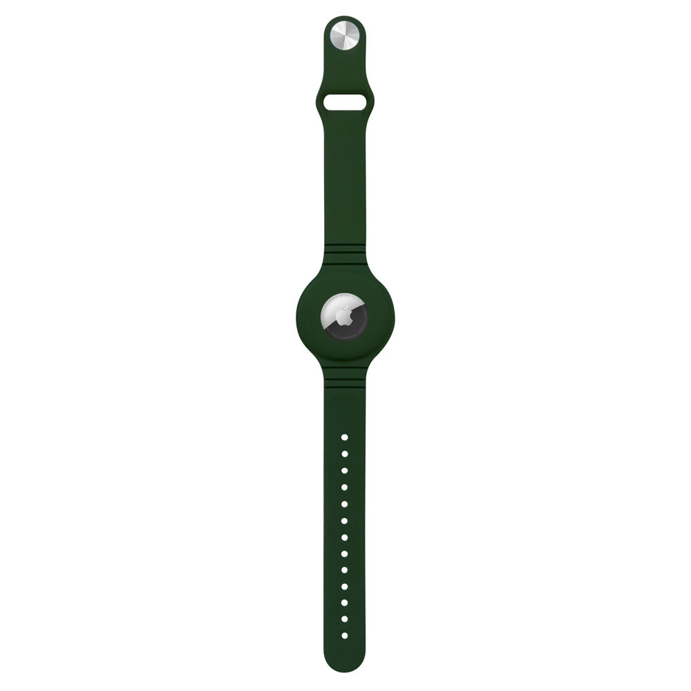 Silicone flexible case wristband wrist pendant case for Apple AirTag locator greeneng