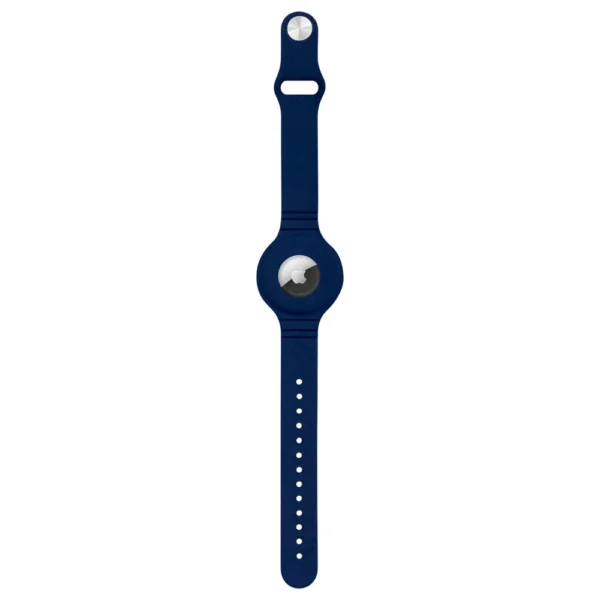 Silicone elastic case wristband wrist pendant case for Apple AirTag locator navy blueeng