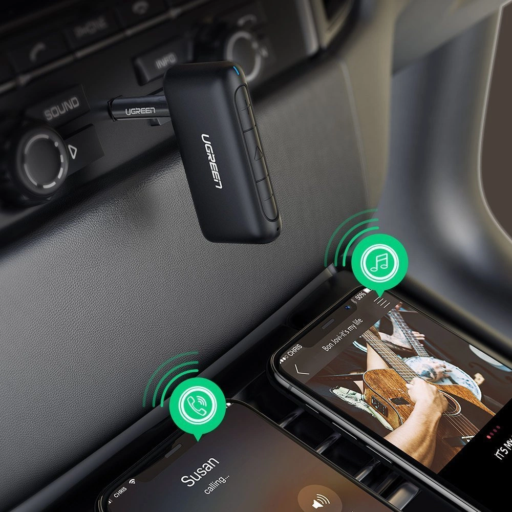 [ON RETURN] Ugreen Bluetooth 5.0 audio receiver AUX mini jack for car black (70303)eng