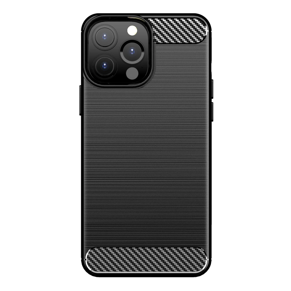 Carbon Case Flexible Cover TPU Case for iPhone 13 Pro Max blackeng