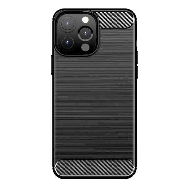 Carbon Case Flexible Cover TPU Case for iPhone 13 Pro blackeng
