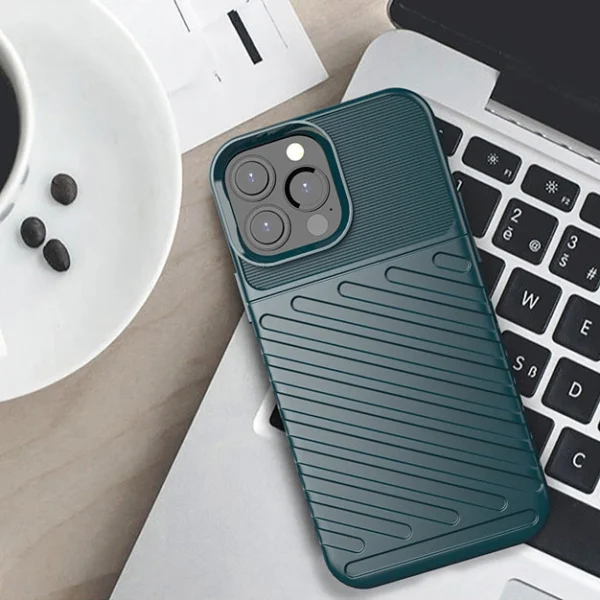 Thunder Case Flexible Tough Rugged Cover TPU Case for iPhone 13 Pro Max greeneng