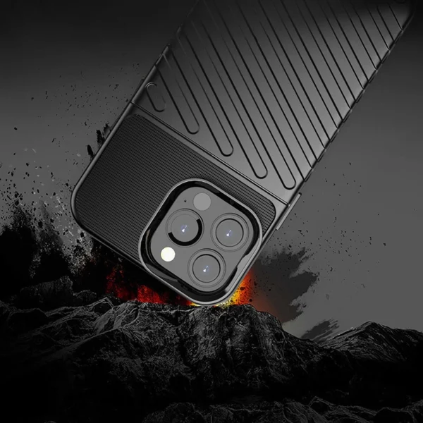 Thunder Case Flexible Tough Rugged Cover TPU Case for iPhone 13 Pro Max blackeng