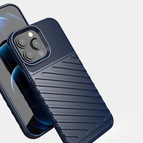 Thunder Case Flexible Tough Rugged Cover TPU Case for iPhone 13 Pro Max blackeng