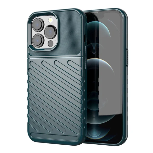 Thunder Case Flexible Tough Rugged Cover TPU Case for iPhone 13 Pro greeneng