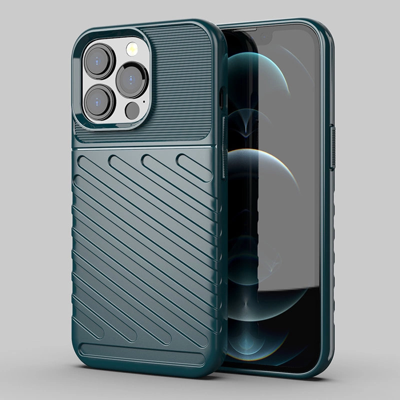 Thunder Case Flexible Tough Rugged Cover TPU Case for iPhone 13 Pro greeneng