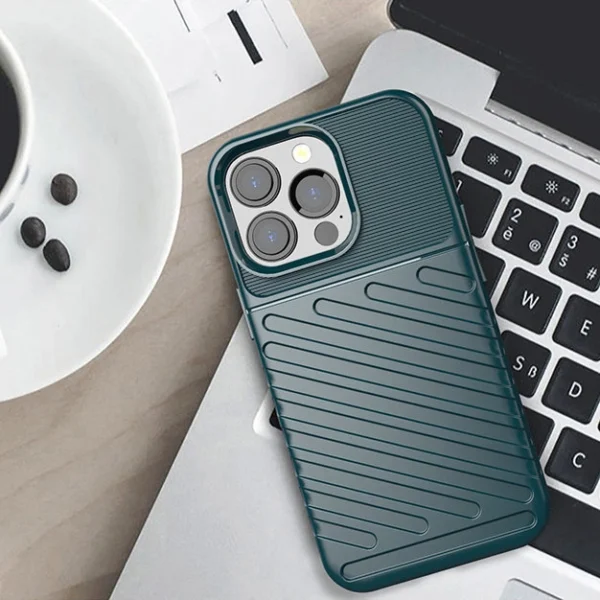 Thunder Case Flexible Tough Rugged Cover TPU Case for iPhone 13 Pro greeneng
