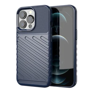 Thunder Case Flexible Tough Rugged Cover TPU Case for iPhone 13 Pro blueeng