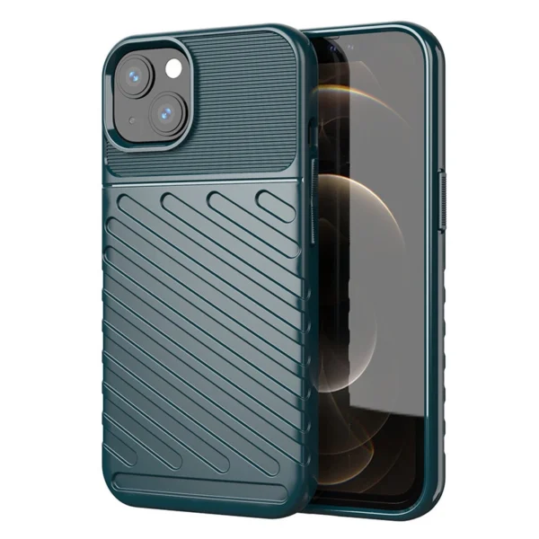 Thunder Case Flexible Tough Rugged Cover TPU Case for iPhone 13 greeneng