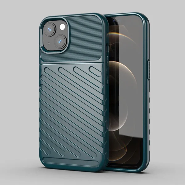 Thunder Case Flexible Tough Rugged Cover TPU Case for iPhone 13 greeneng