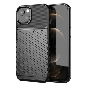 Thunder Case Flexible Tough Rugged Cover TPU Case for iPhone 13 mini blackeng