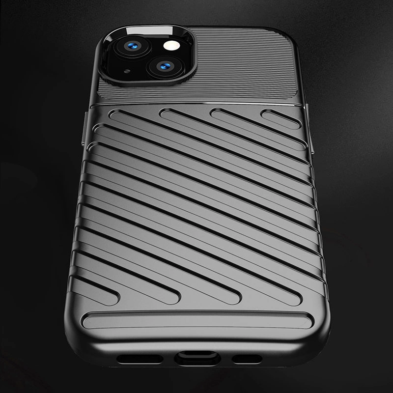 Thunder Case Flexible Tough Rugged Cover TPU Case for iPhone 13 mini blackeng