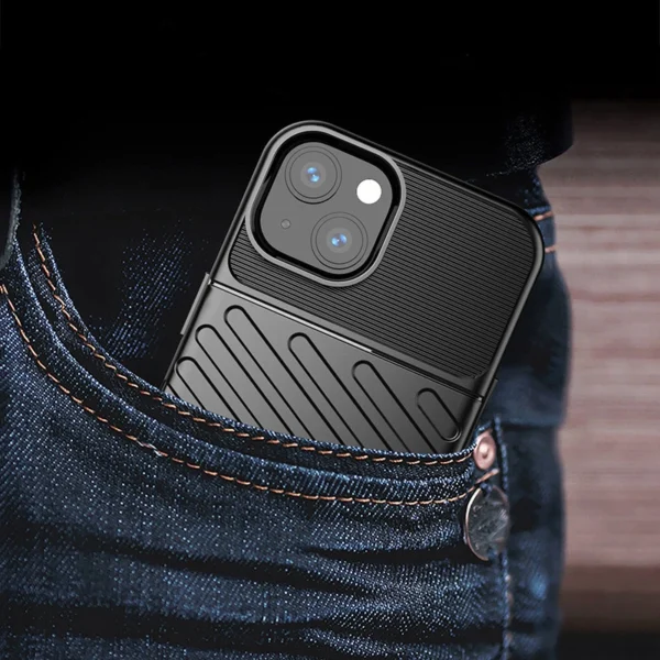 Thunder Case Flexible Tough Rugged Cover TPU Case for iPhone 13 mini blackeng