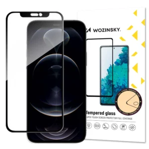 Wozinsky Super Durable Full Glue Tempered Glass Full Coverage with Frame Case Friendly iPhone 16e / 14 / 13 Pro / iPhone 13 Blackeng