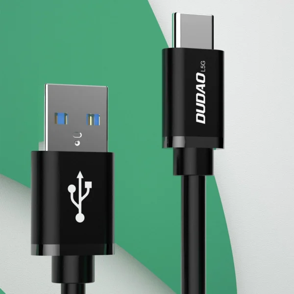 Dudao cable USB cable - USB Type C Super Fast Charge 1 m black (L5G-Black)eng