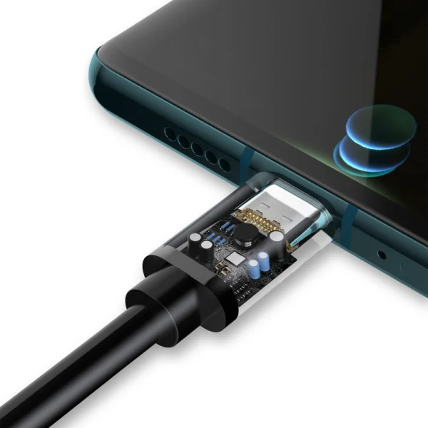 Dudao cable USB cable - USB Type C Super Fast Charge 1 m black (L5G-Black)eng