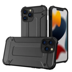 Hybrid Armor Case Tough Rugged Cover for iPhone 13 Pro blackeng