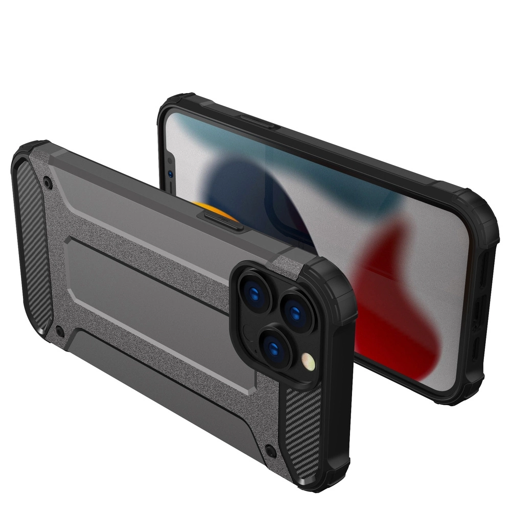 Hybrid Armor Case Tough Rugged Cover for iPhone 13 Pro blackeng
