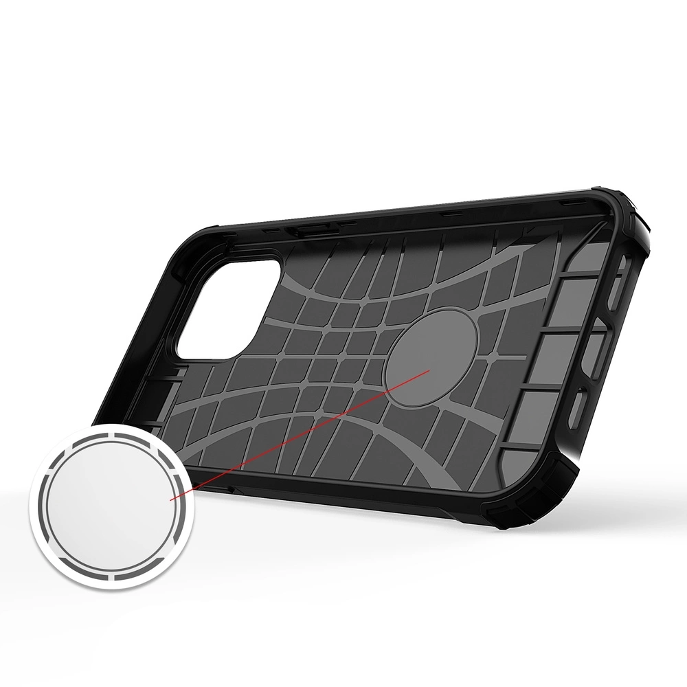 Hybrid Armor Case Tough Rugged Cover for iPhone 13 Pro blackeng