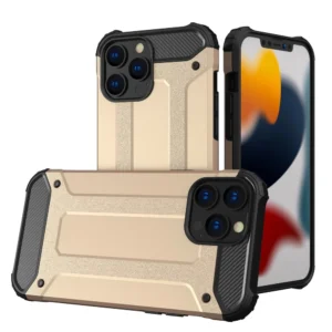Hybrid Armor Case Tough Rugged Cover for iPhone 13 Pro goldeneng