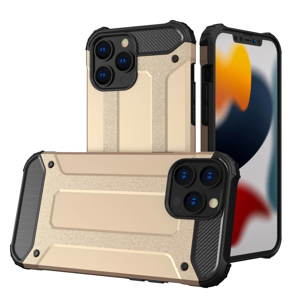 Hybrid Armor Case Tough Rugged Cover for iPhone 13 Pro goldeneng