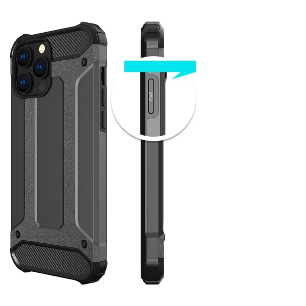Hybrid Armor Case Tough Rugged Cover for iPhone 13 Pro silvereng