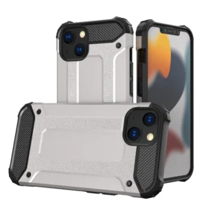 Hybrid Armor Case Tough Rugged Cover for iPhone 13 mini silvereng
