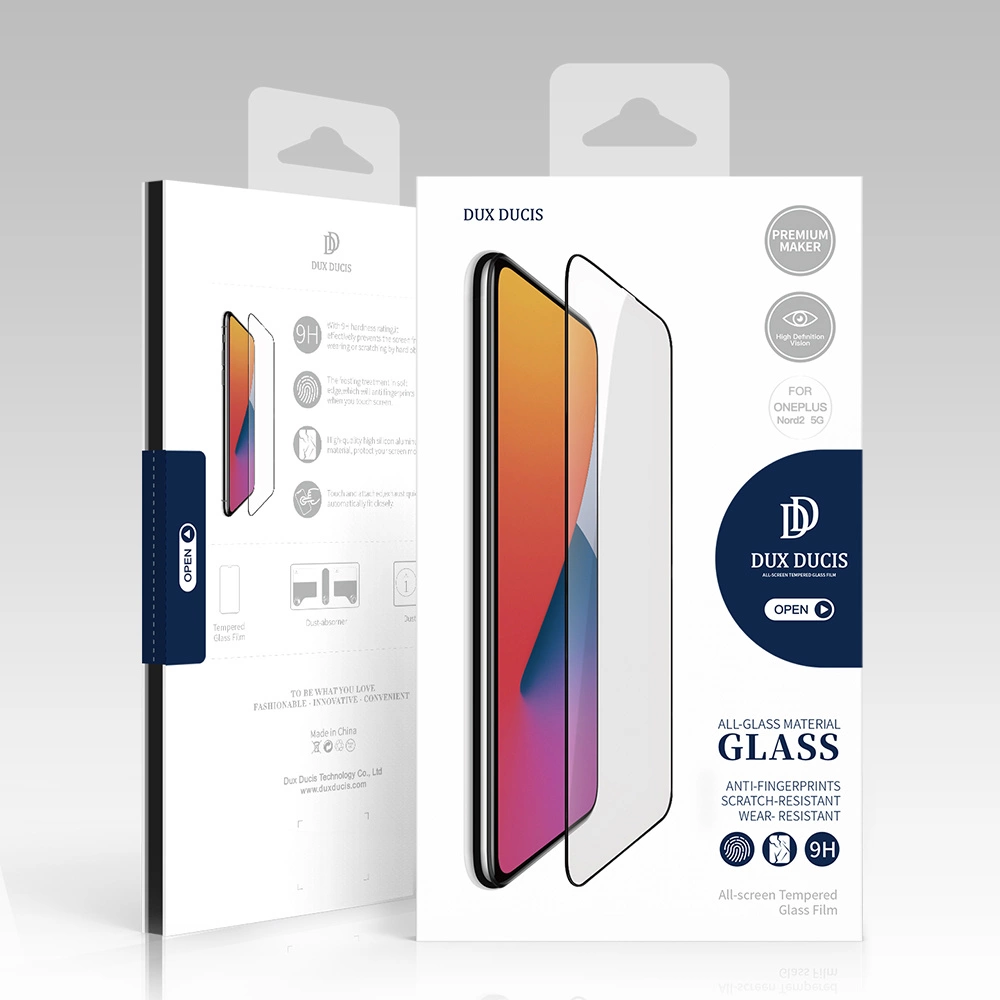 Dux Ducis 9D Tempered Glass Tough Screen Protector Full Coveraged with Frame for OnePlus Nord N200 5G black (case friendly)eng