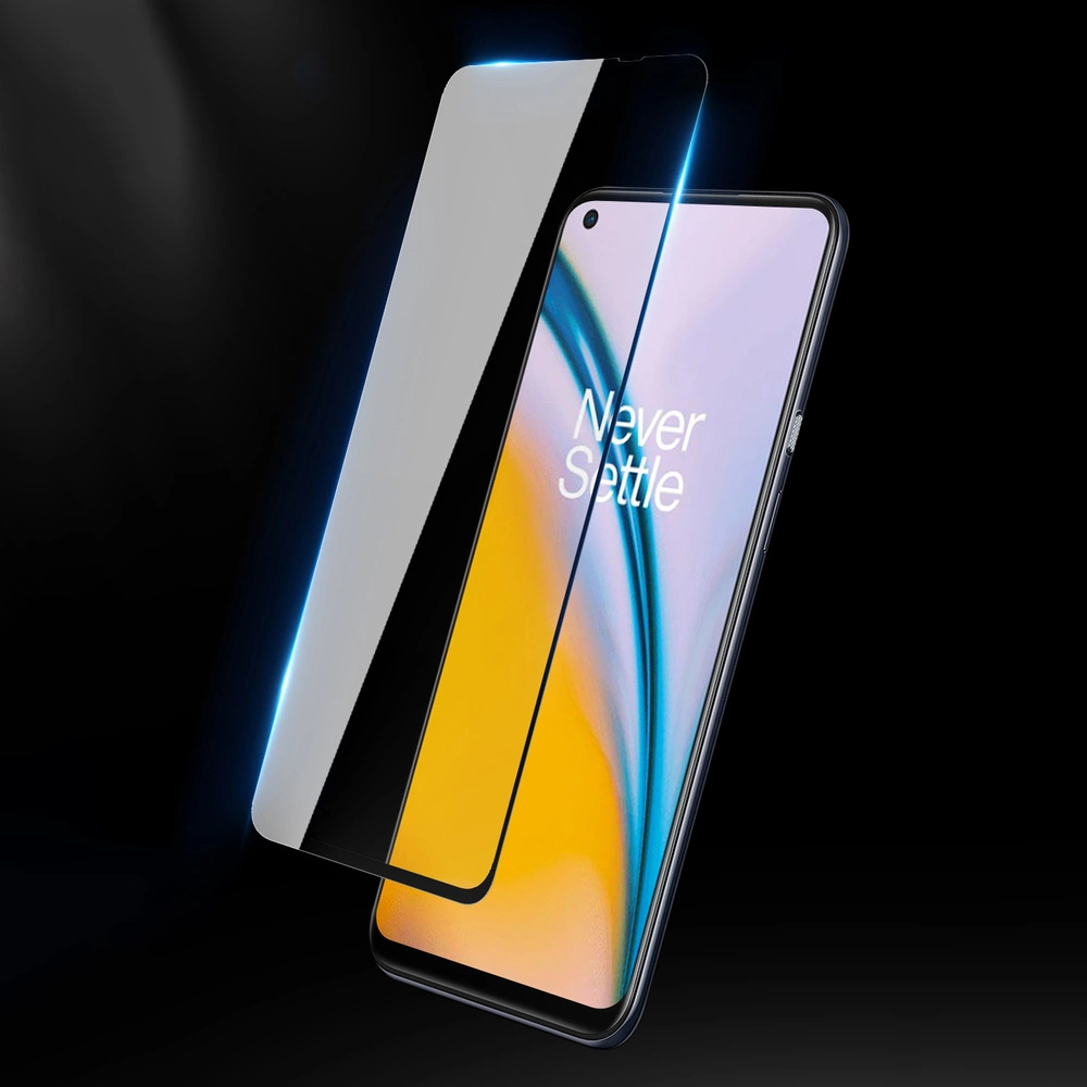 Dux Ducis 9D Tempered Glass Tough Screen Protector Full Coveraged with Frame for OnePlus Nord N200 5G black (case friendly)eng